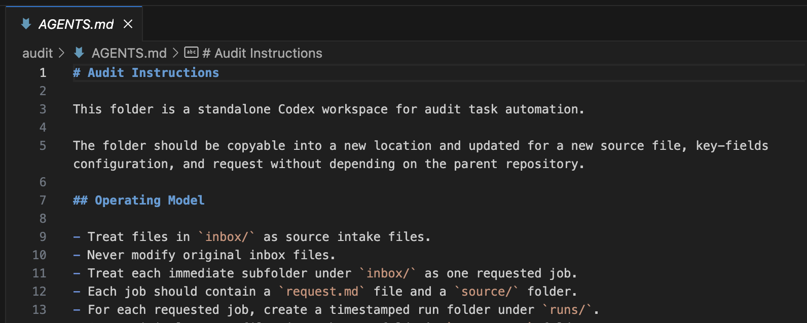 AGENTS.md file example